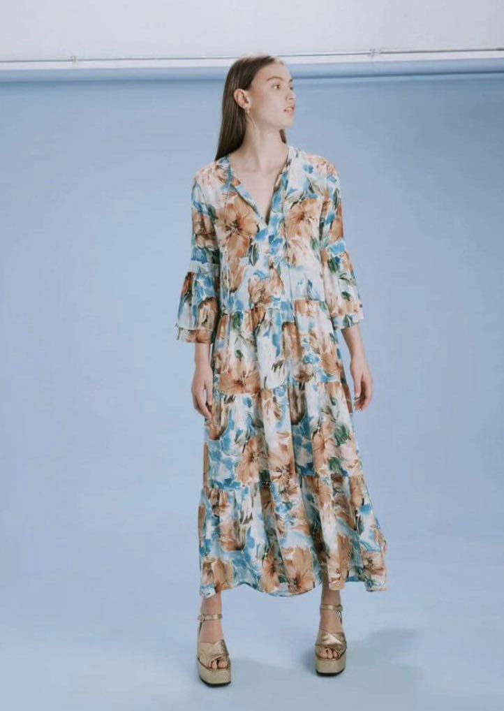 August Silk Maxi Dress