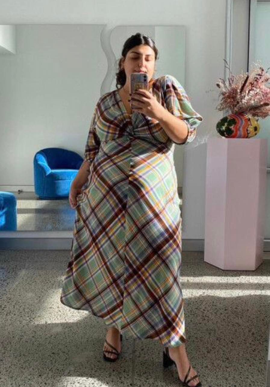 Basil Silk Dress