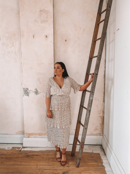 Begging For You Dress in White Floral