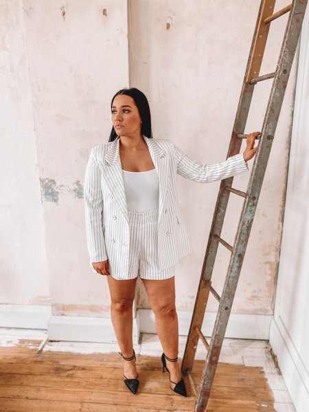 Stripe Blazer & Shorts