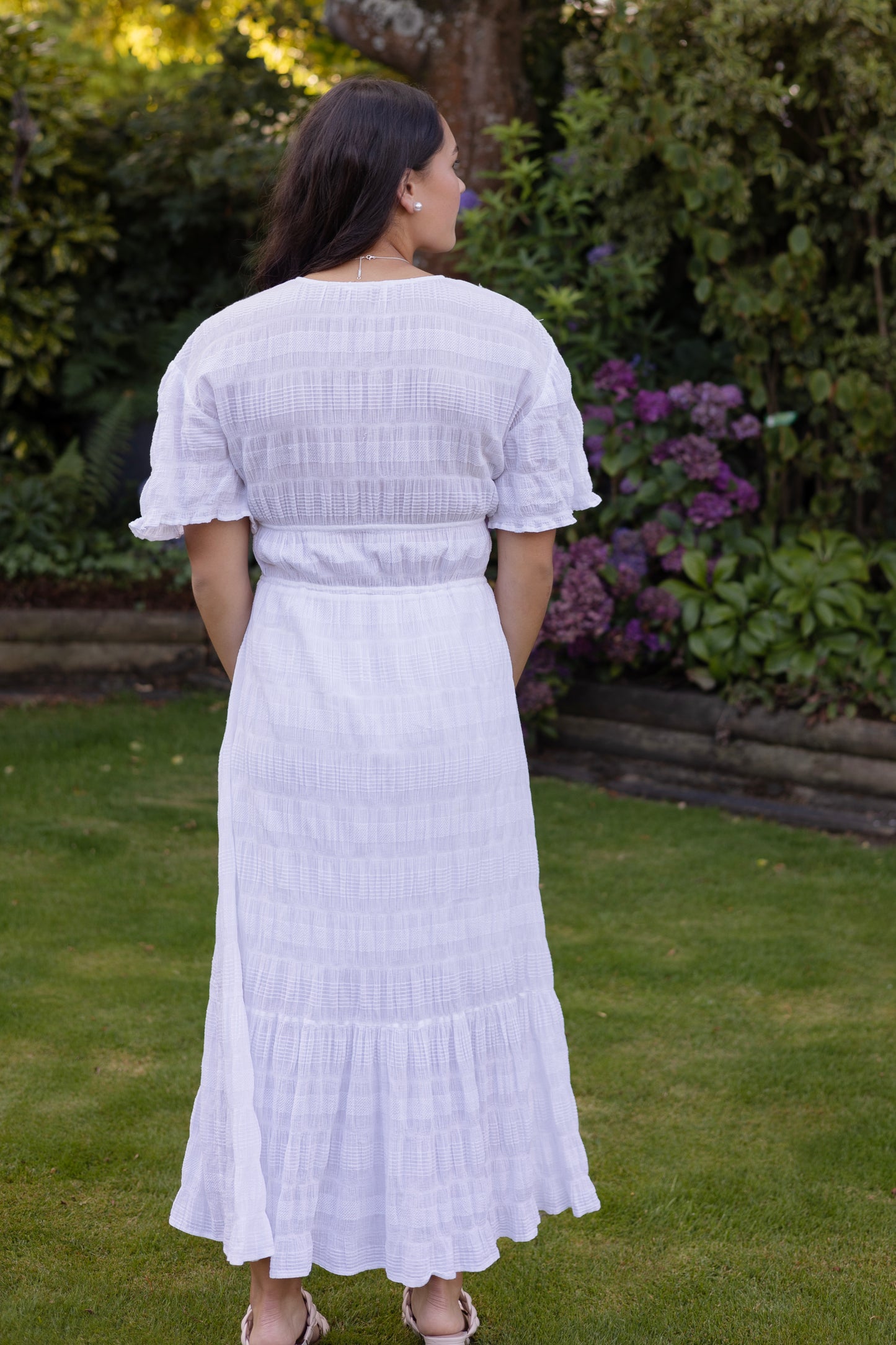 Mirella V Neck Dress in White