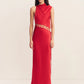 Tatum Cowl Neck Lace Up Maxi