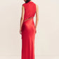 Tatum Cowl Neck Lace Up Maxi