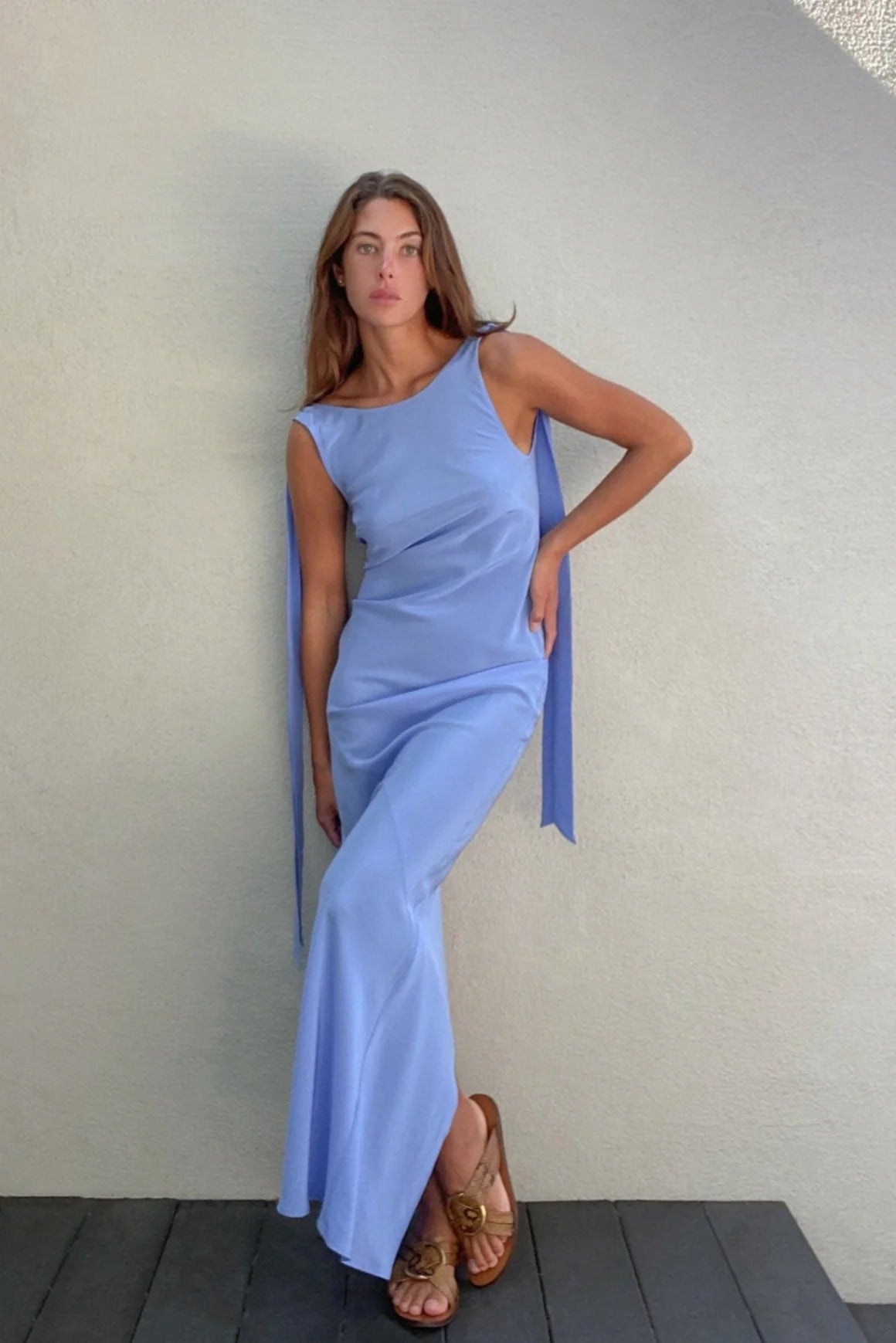 Wilmer Dress in Cornflower Blue