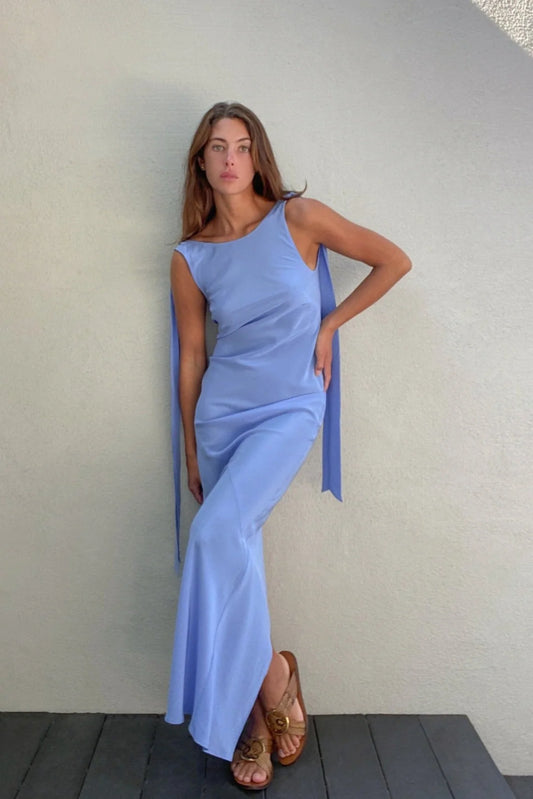 Wilmer Dress in Cornflower Blue