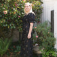 Sal Dress in Embroidered Black