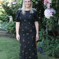 Sal Dress in Embroidered Black