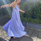 Bisous Pleated Dress in Lavender