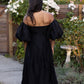 Eugenie Off Shoulder Midi Dress